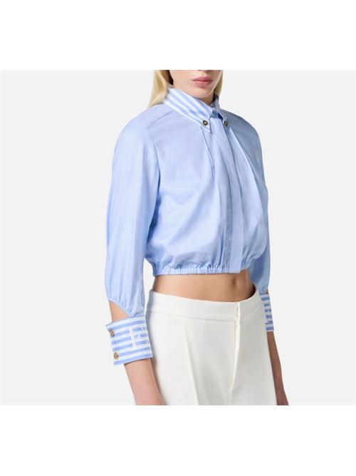 SHIRT WITH STRIPED DETAILS ELISABETTA FRANCHI | CA08751E2019 oxford